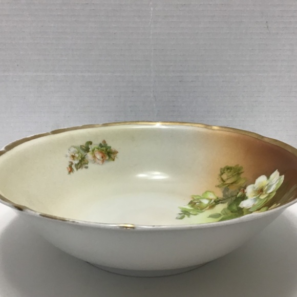 Vintage Antique Victoria Austria Serving Bowl with Floral Design - Picture 4 of 7